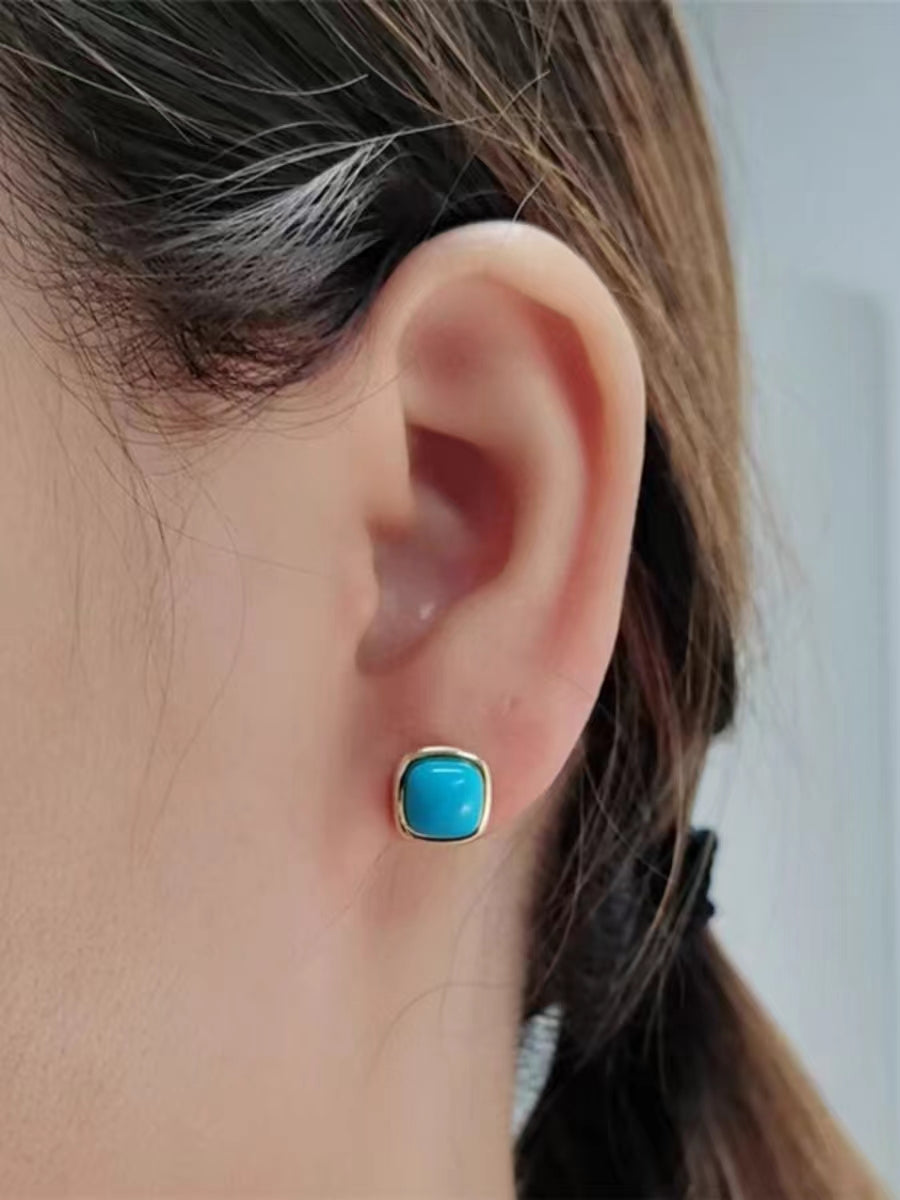 Turquoise 925 sterling silver earrings