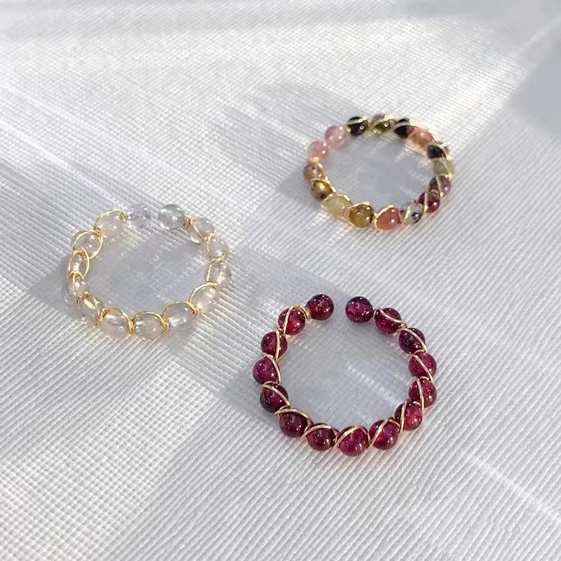 Rainbow Tourmaline Crystal Ring
