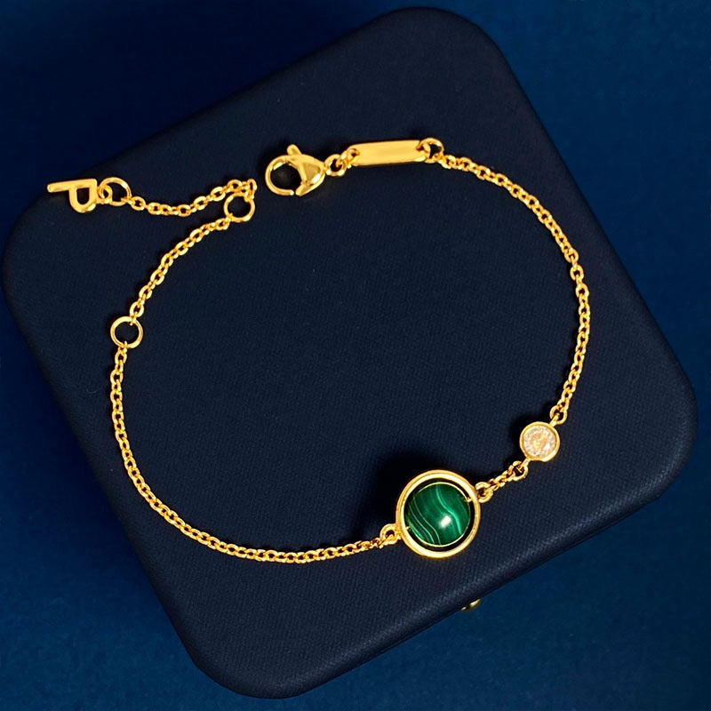 Peacock Stone Transport Crystal Bracelet