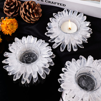 White crystal candle stand decoration