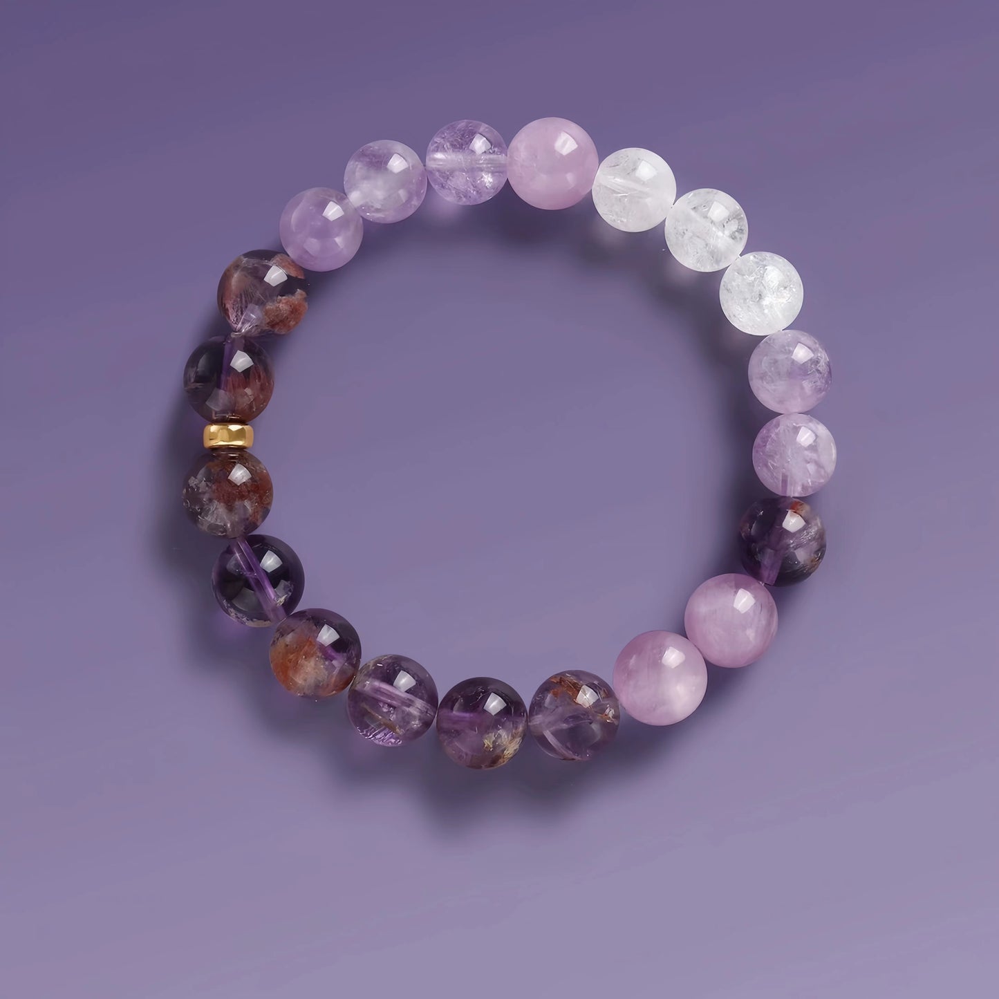 Colorful amethyst bracelet