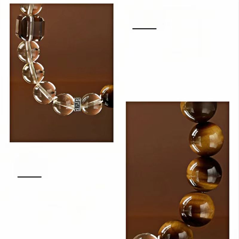 Tiger Eye Stone Cross Color Bracelet