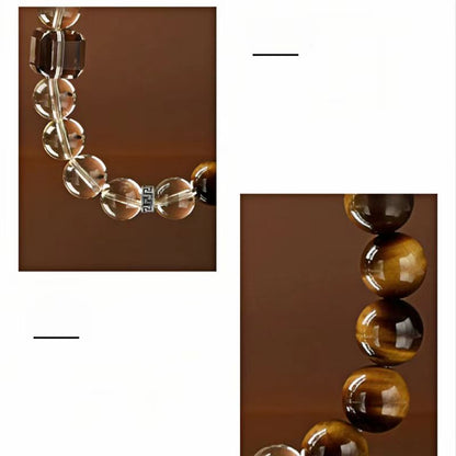 Tiger Eye Stone Cross Color Bracelet