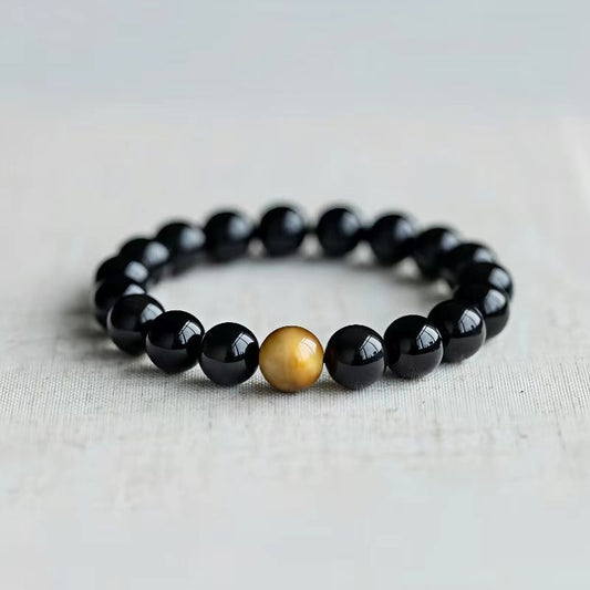 Tiger Eye Obsidian Bracelet