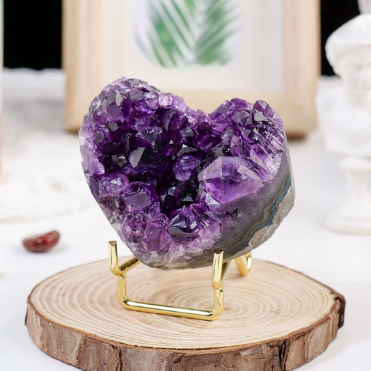 Wealth amethyst cluster ornament