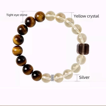 Tiger Eye Stone Cross Color Bracelet